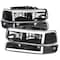 Spec-D Tuning 99-02 CHEVROLET SILVERADO MATTE BLACK HOUSING CLEAR LENS WITH LED BAR, PK  2 LBLH-SIV99JM-G3-RS - alternate 1